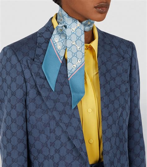 gucci gg skinny scarf|Gucci silk scarf sale.